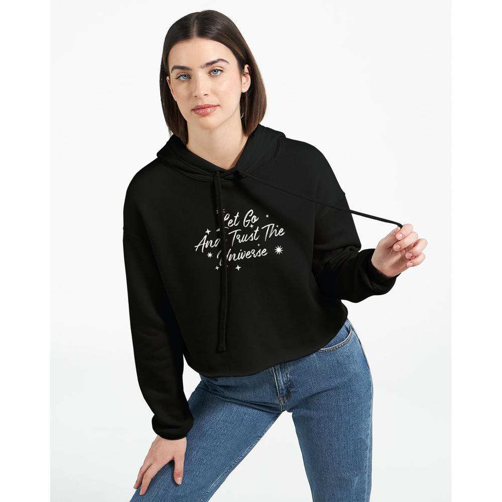 Stay Positive Women's Cropped Hoodie by Vishal Hingol